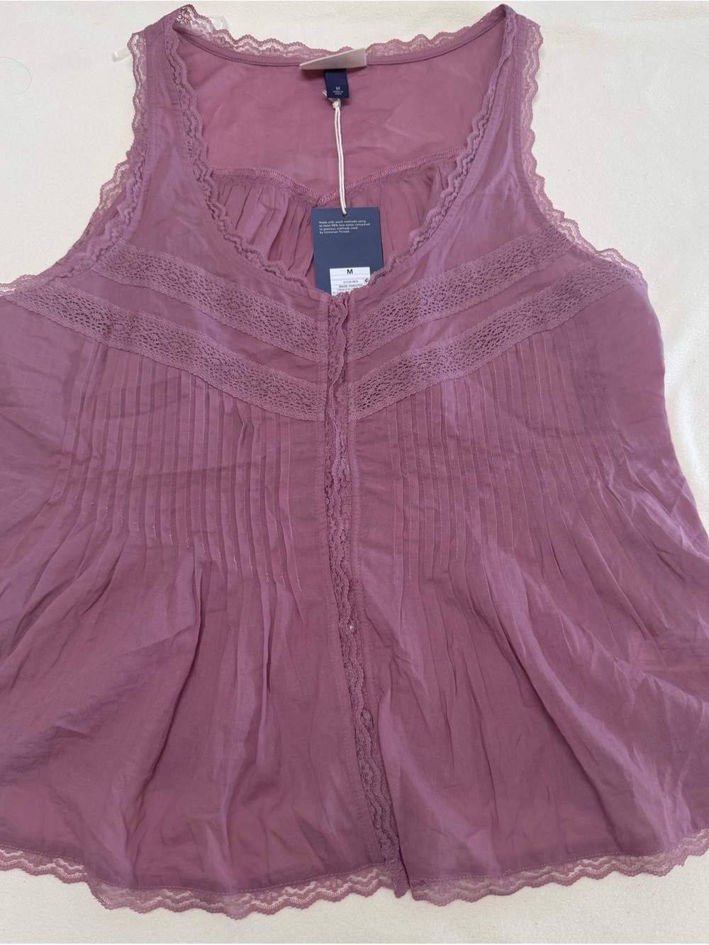Universal Thread Lace-Trim Sleeveless Camisole - Mauve